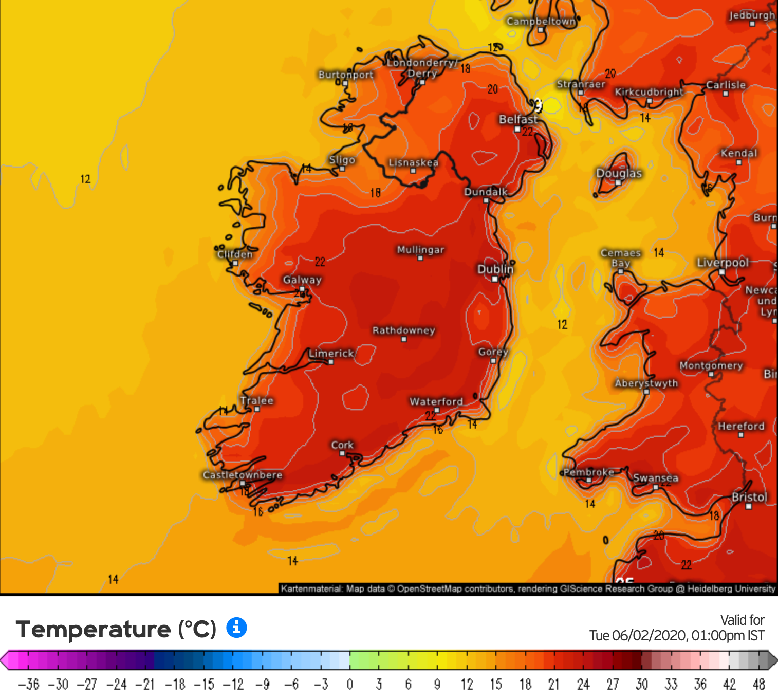 Temperatures in Ireland: Convert Fahrenheit to Celsius